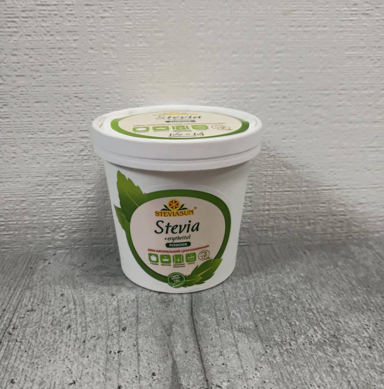 

Стевия+Эритритол. Порошок ТМ “STEVIASUN” 180г.