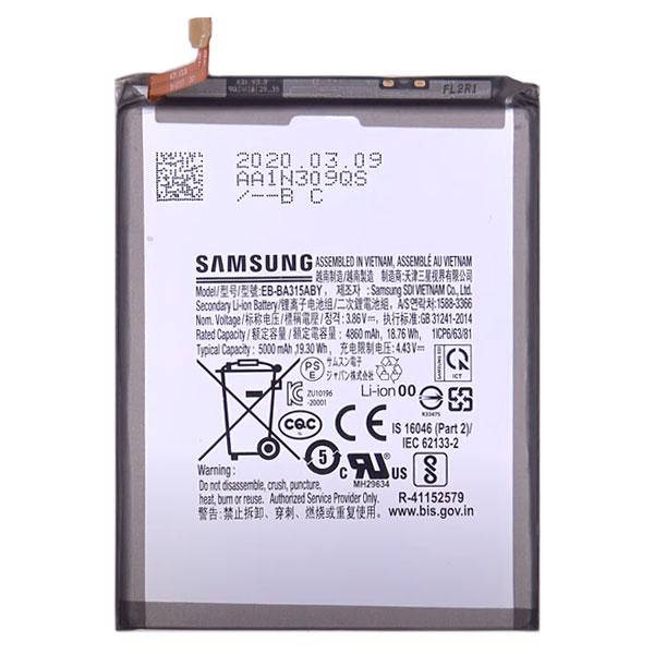 

Аккумулятор EB-BA315ABY для Samsung A315 Galaxy A31, Li-Polymer, 3,85 B, 5000 мАч