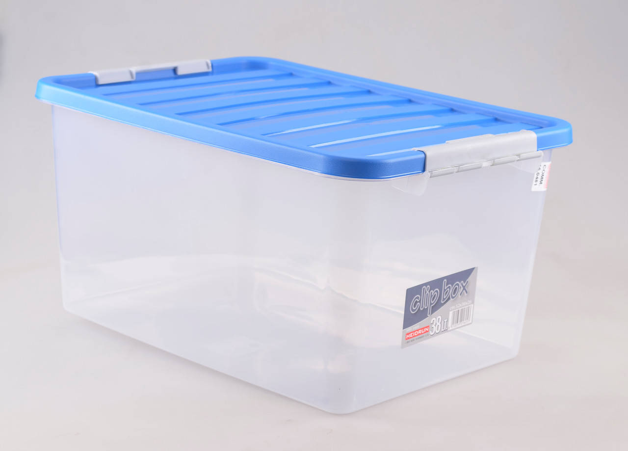 

Ящик пластиковый Heidrun ClipBOX 38л, 52*36,5*26см, (HDR-1605) с крышкой