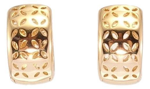 

Серьги Xuping Позолота 18K колечки "Резной цветочный орнамент"