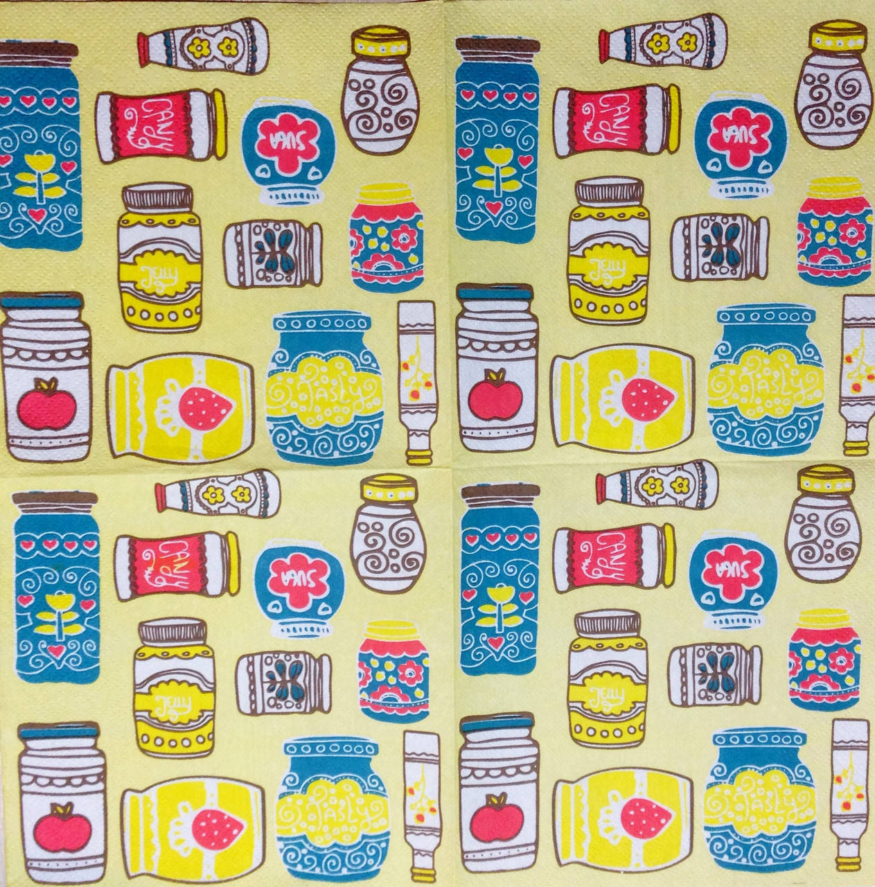 

Салфетка декупажная 33x33 см 13 "Набор посуды для специй"