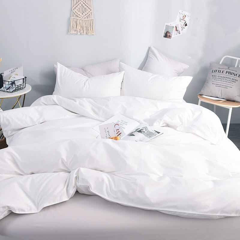 

Белое однотонное - Бязь Gold - Двухспальный комплект, Белый