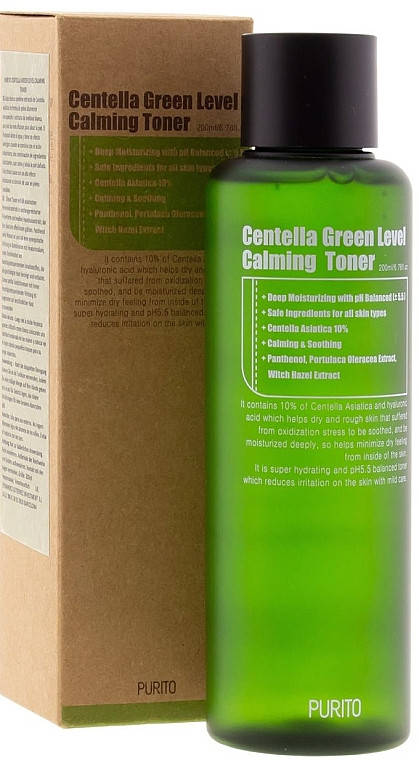 

Purito успокаивающий тонер с центеллой centella green level calming toner