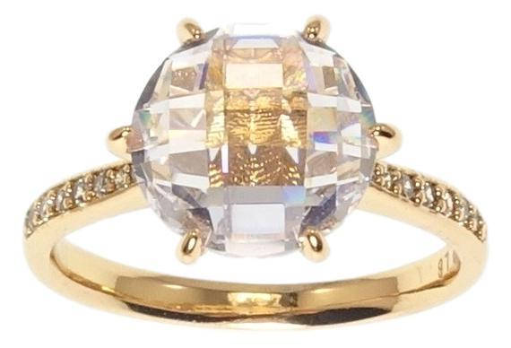 

Кольцо Xuping Позолота 18K "Граненый кристалл" р.17.5