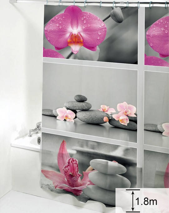 

Шторка для ванной комнаты Дом на все 100 Orchid 180х180 см, Серый