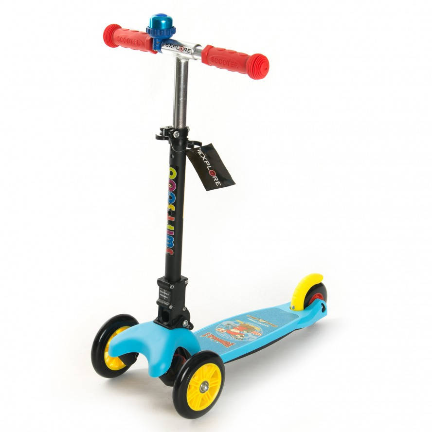 

Самокат детский SWIFT SCOO JUNIOR (голубой) + wheels flash