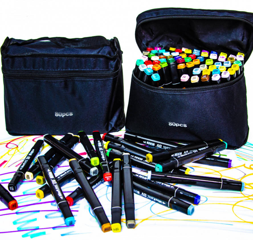 

Маркери для двосторонні скетчинга і малювання на спиртовій основі Touch 80 шт + Подарунко