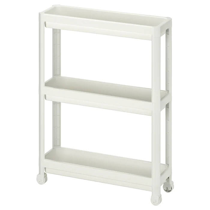 

Ikea VESKEN Візок білий 54x18x71cm 004.712.22