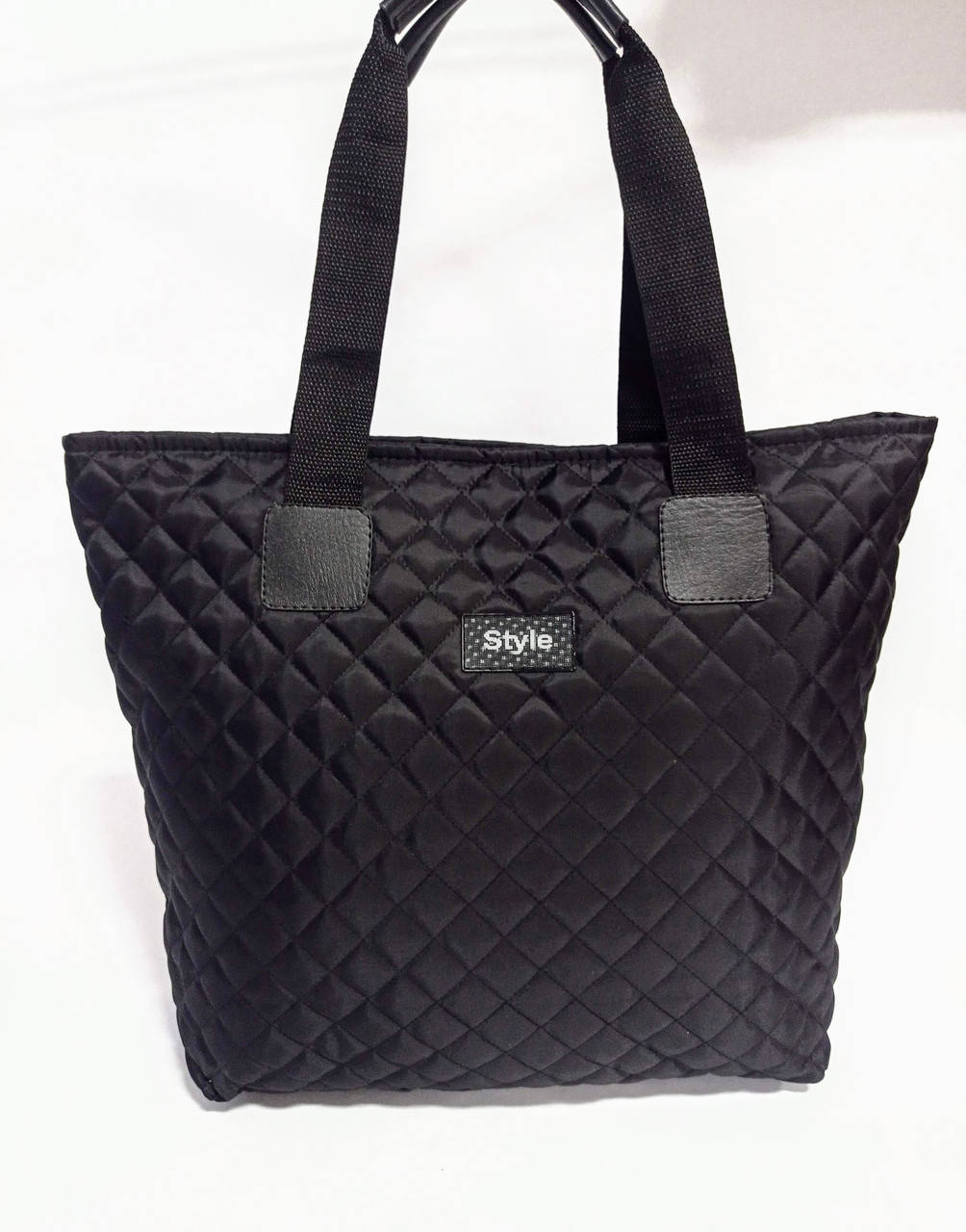 

Сумка-шопер женская стеганая 46*37см черная (200-836), Черный