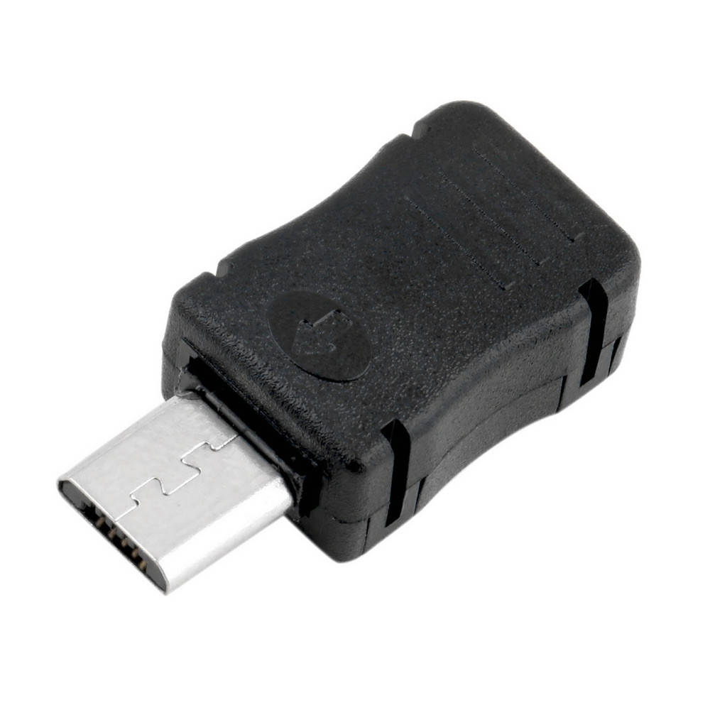 

Разъём micro USB, штекер 5pin (B), пайка на кабель, корпус пластик