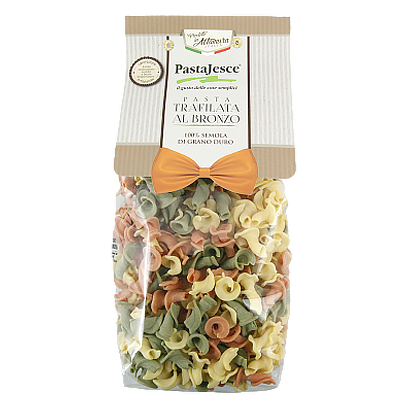 

Макарони Джеске три кольори PastaJeske Gigli Tricolore 500g 12шт/ящ (Код : 00-00005633)