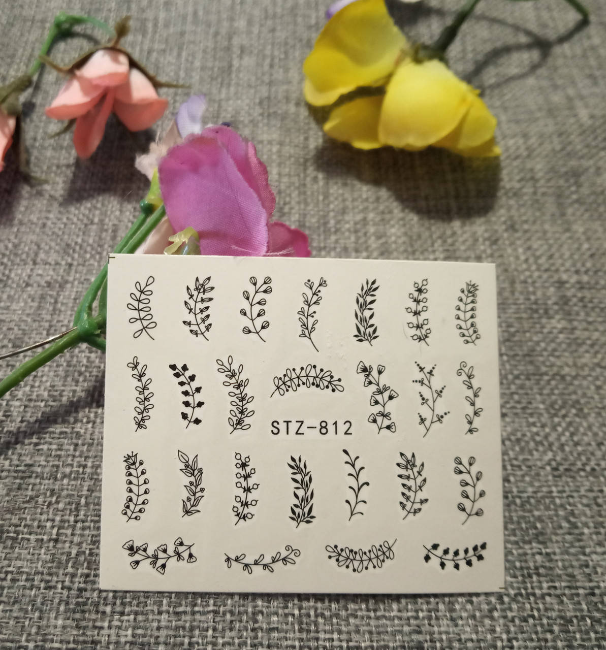 

Слайдер-дизайн для ногтей (водные наклейки на ногти) STZ-812