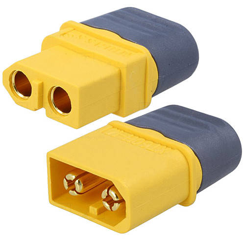 

XT60H-F/M AMASS (пара) Разъем питания DC; "папа" + "мама"; PIN: 2; на провод; под пайку; 30А; 500В; ОРИГИНАЛ