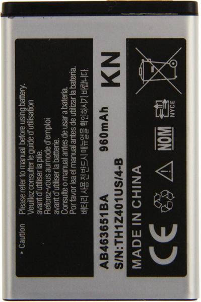 

Аккумулятор Samsung AB463651BE AB463651BU C3312 C3322 C3330 C3510 C3518 C6112 E2222 C3200 S3370 S5560 S5600