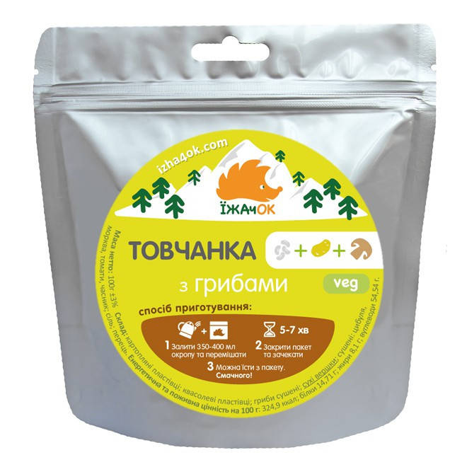

Сушені продукти Їжачок Товчанка з грибами