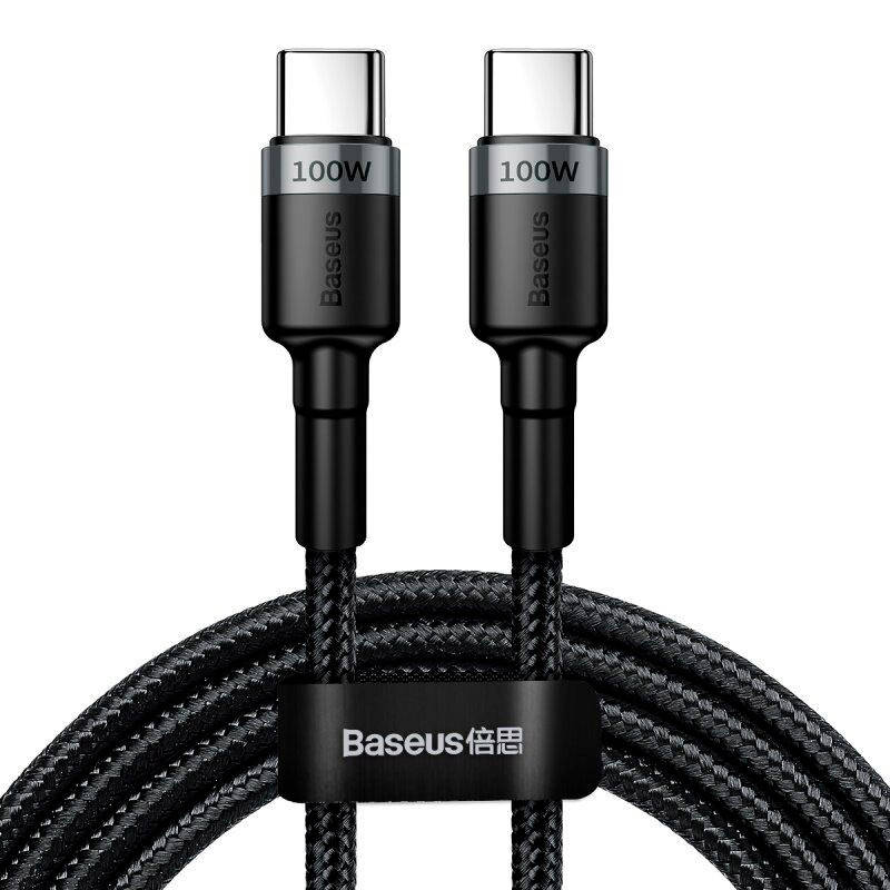 

Кабель Baseus Cafule Type-C/Type-C 100W CATKLF-ALG1 Black/Gray 2m, Черный