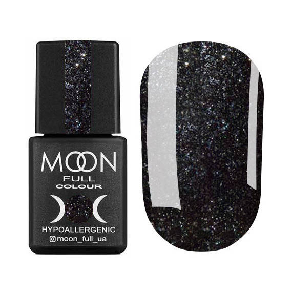 

Гель-лак Moon Full № 189 (черный с блестками, микроблекс), 8 мл