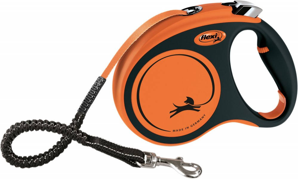 

Flexi Xtreme М поводок рулетка с амортизатором (5м, лента, до 35кг)
