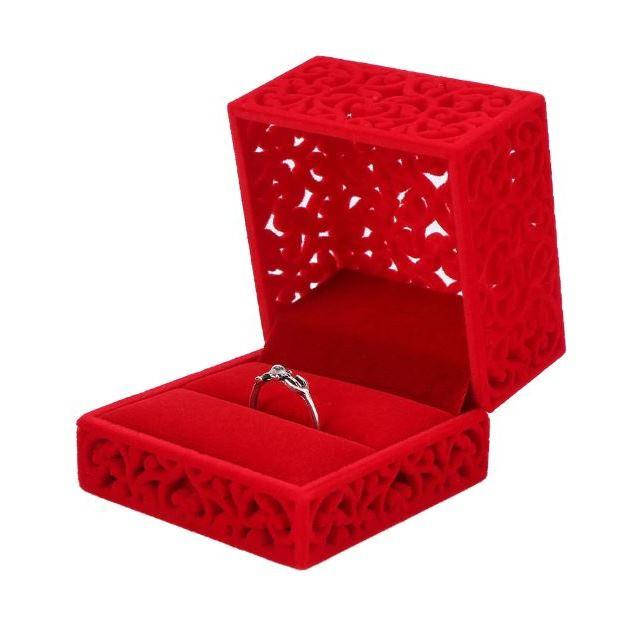 

Шкатулка для обручального кольца Ажур красная, Красный