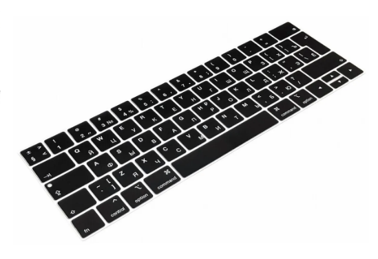 

Накладка на клавиатуру для MacBook Pro Retina touchbar 13/15 (2015-2019) - Черная EU, Черный
