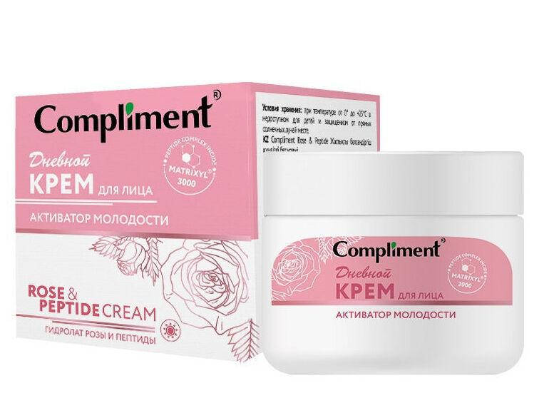 

Крем для лица дневной активатор молодости Rose&Peptide Compliment 50 мл.