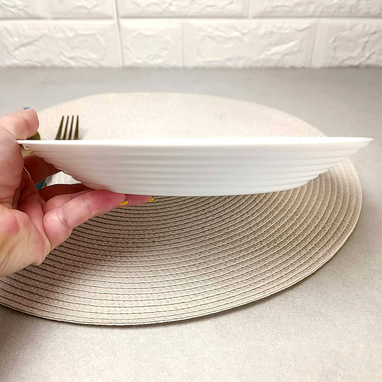 

Полупорционная суповая тарелка Arcoroc Stairo (L3578), Белый