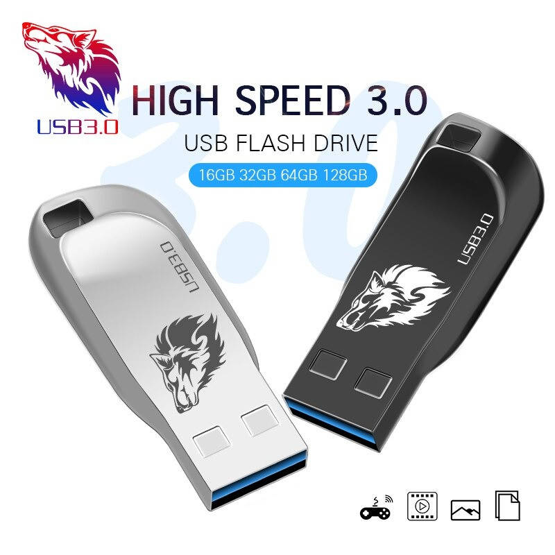 

USB флешка 32 GB. Металлический водонепроницаемый корпус. USB 3.0, Светло-серый