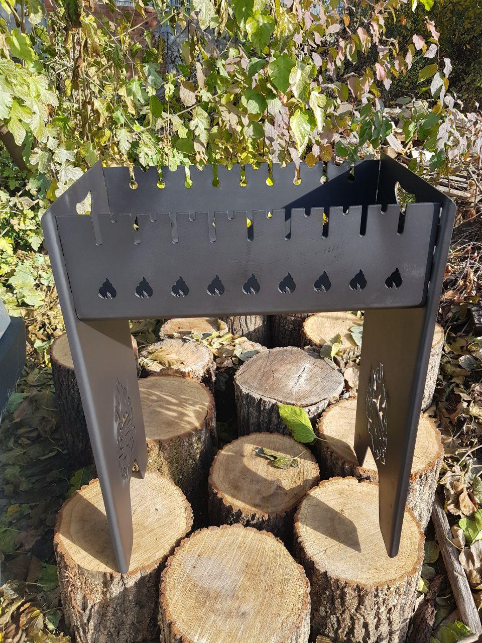 Мангал розбірний високий на 12 шампурів