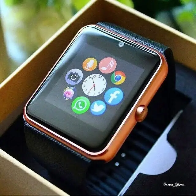 

Смарт часы GT08 золотые умные часы smart watch с сим картой