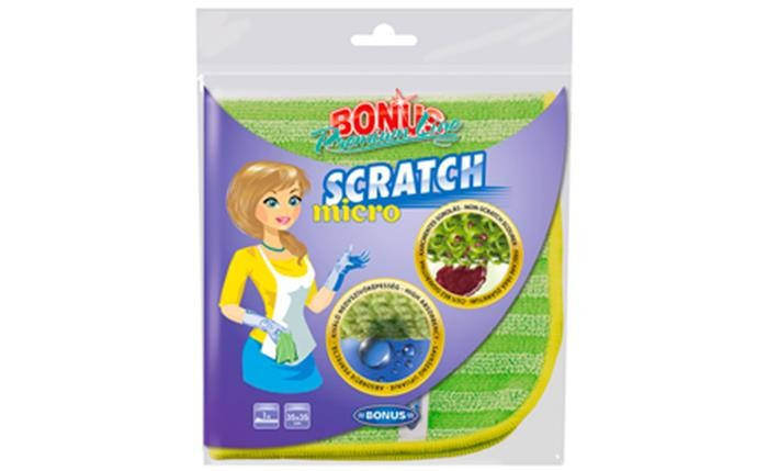 

Салфетка из микрофибры двухсторонная Bonus B636 MicroScrub 2в1 1шт, Разные цвета