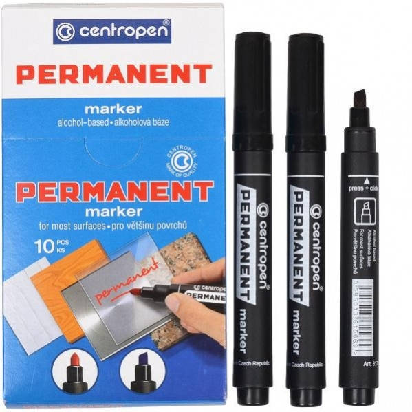 

Маркер скошенный черный CENTROPEN