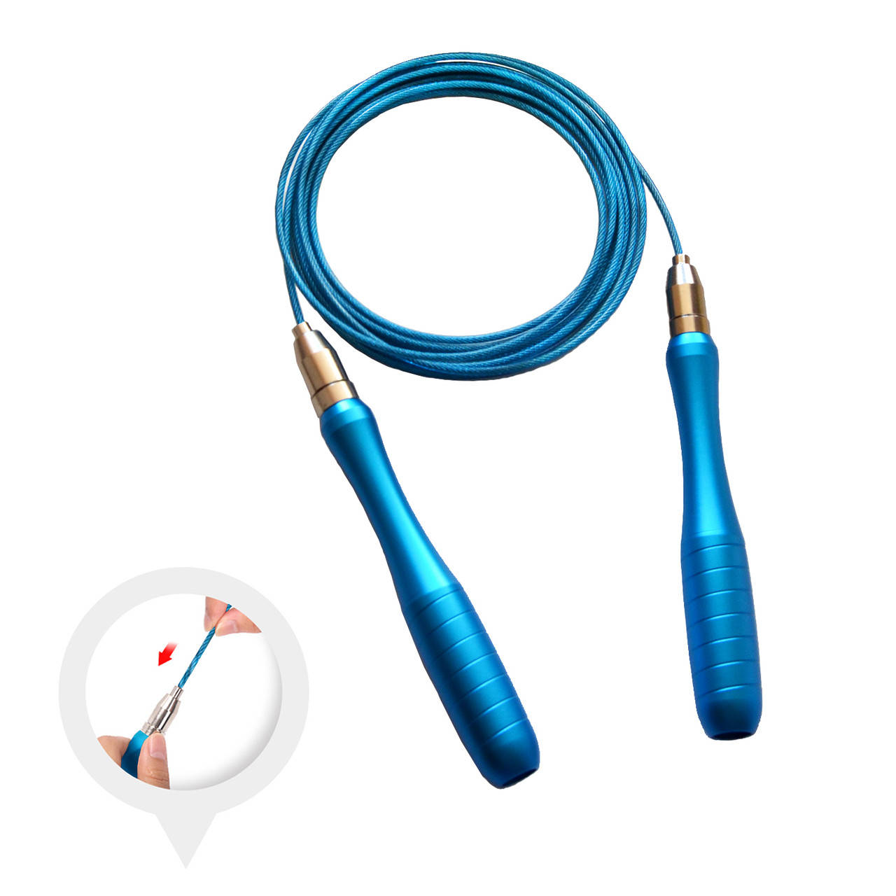 

Скоростная скакалка HeartBeat Blue с системой Self-Locking