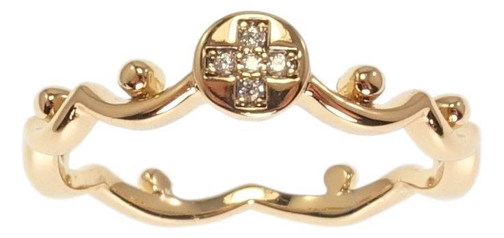 

Кольцо Xuping Позолота 18K "Миниатюрный крестик" р.17,18,18.5