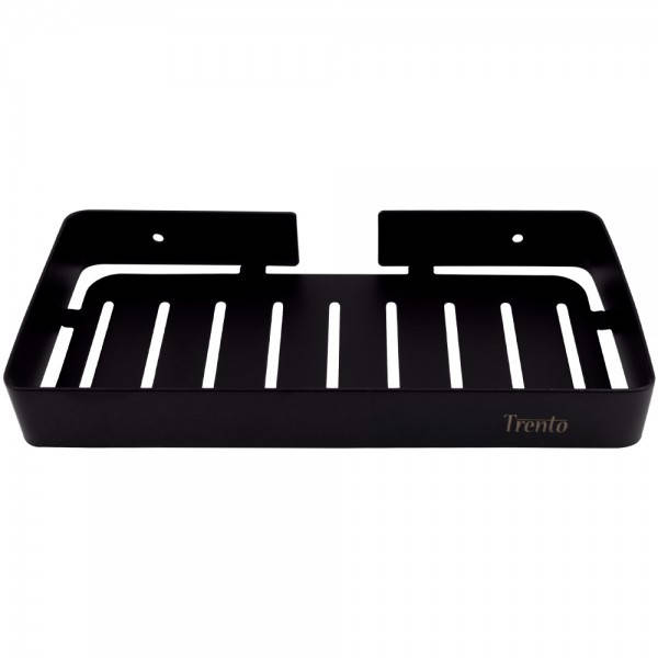 

Полочка-сетка одинарная прямоугольная Trento, нержавеющая сталь черная