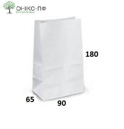 

Пакет бумажный 90*65*180, белый крафт (уп.500 шт.)