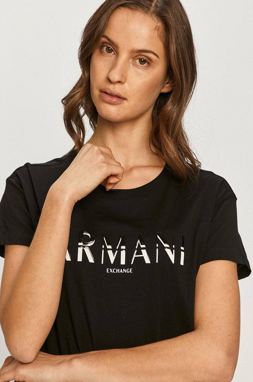 

Футболка женская Armani Exchange, черная армани M