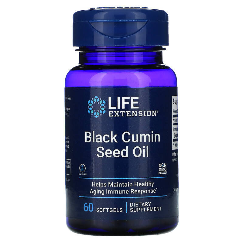 

Life Extension, Масло семян черного тмина, 60 жевательных капсул
