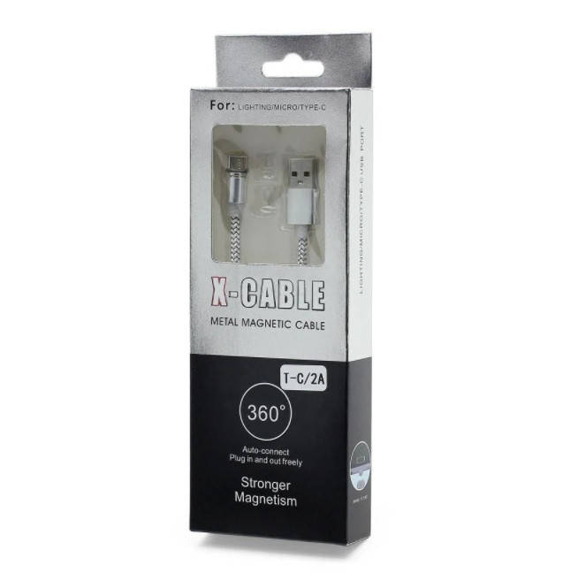 

Магнітний кабель X-Cable Metal Magnetic Cable 360 Lightning