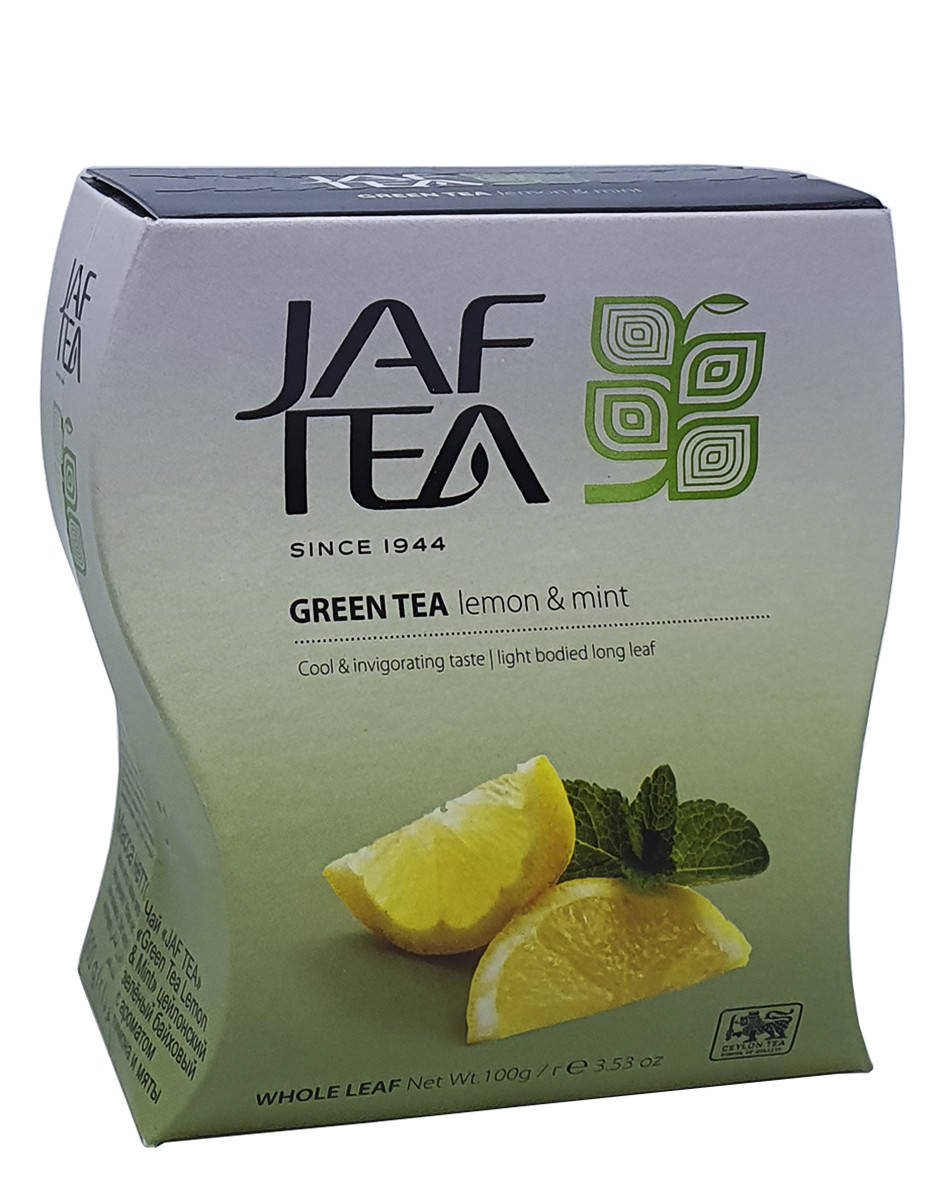 

Чай зелений з ароматом лимона та м'яти Jaf Tea lemon & mint 100 г (53077)