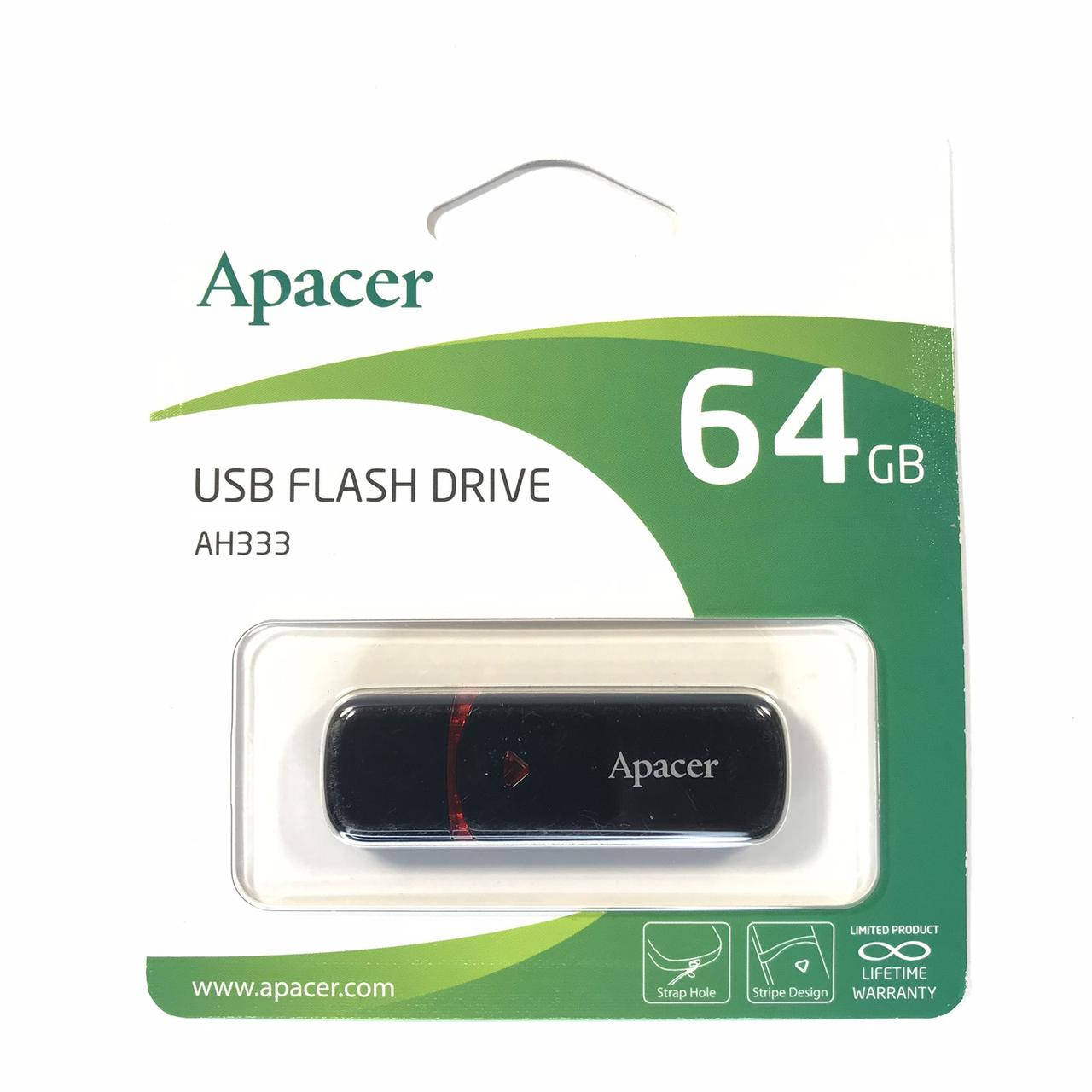 

USB-накопитель Apacer AH333 64GB Black, Черный