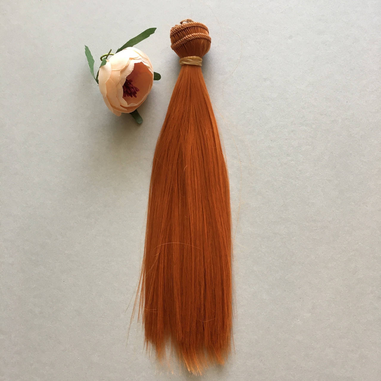 

Трессы для кукол прямые 1м, 20 см, темно-оранжевый