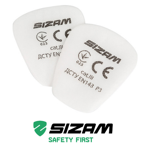 

Предфильтр для полумаски Sizam PROFILTR 6033 P3 35027 2 шт, Белый