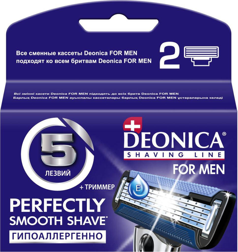 

DEONICA FOR MEN сменные кассеты для бритья (5 лезвий) 2шт