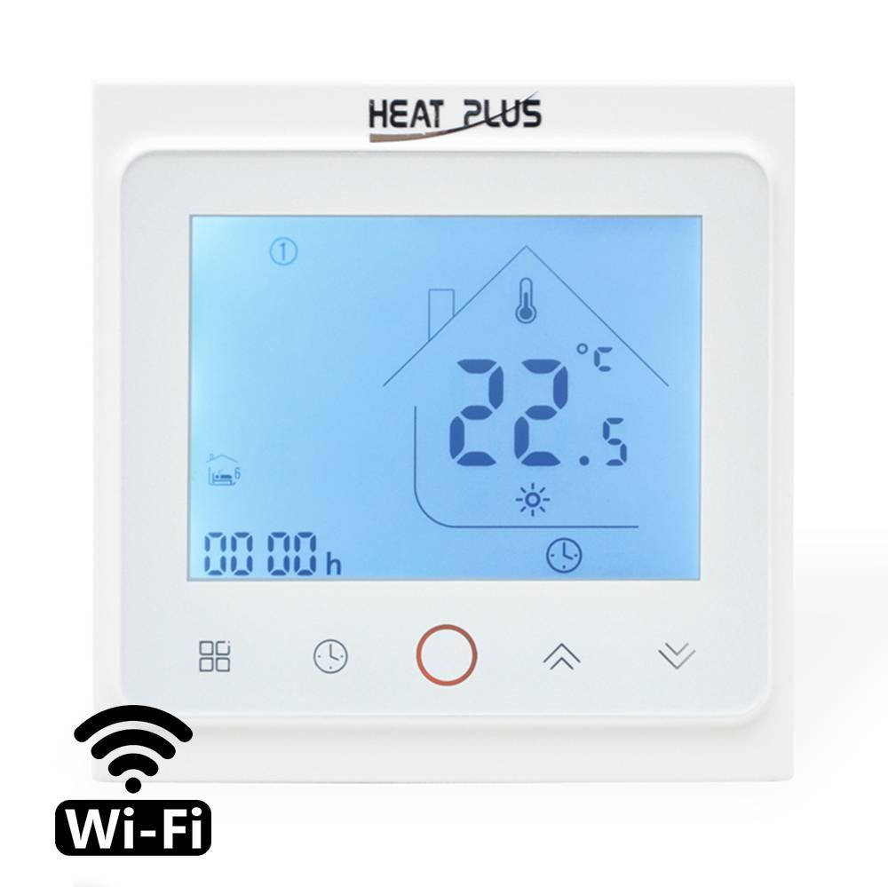 

Сенсорный wi-fi программируемый регулятор для теплого пола Heat Plus BHT-002, Белый