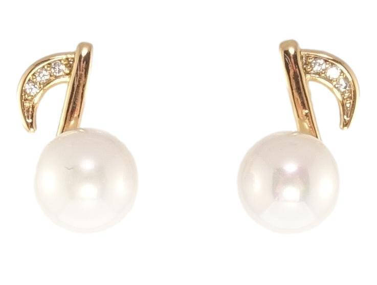 

Серьги Xuping Позолота 18K гвоздики (пусеты) "Жемчужные нотки" ø 7см