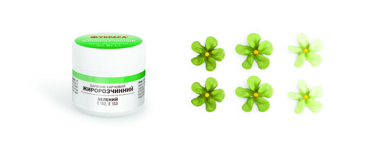 

Краситель жирорастворимый Зеленый 5г