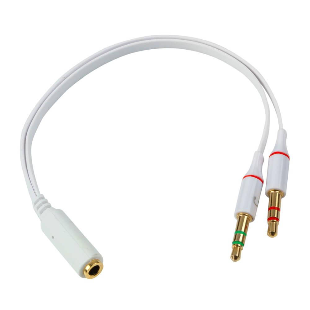

Переходник для наушников Kotion Each 4pin 3.5 мм F - 2 x 3pin 3.5 мм M 0.21 м White (OYA-1F2M-W), Белый