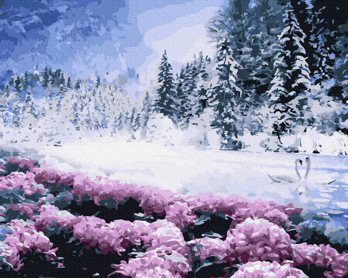 

Картина по Номерам Зимнее озеро 40х50см RainbowArt