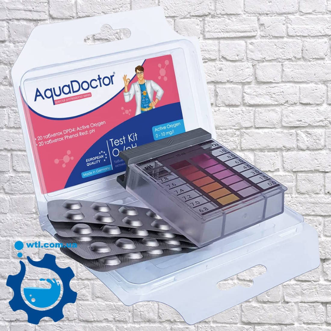 

Таблеточный тестер для проверки активного кислорода и уровня pH в бассейне Aquadoctor Mini pH и O2 | Германия
