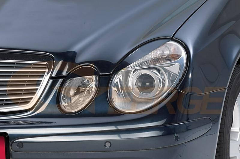 

Реснички для Mersedes Benz W211, накладки на фары Мерседес 211, Черный
